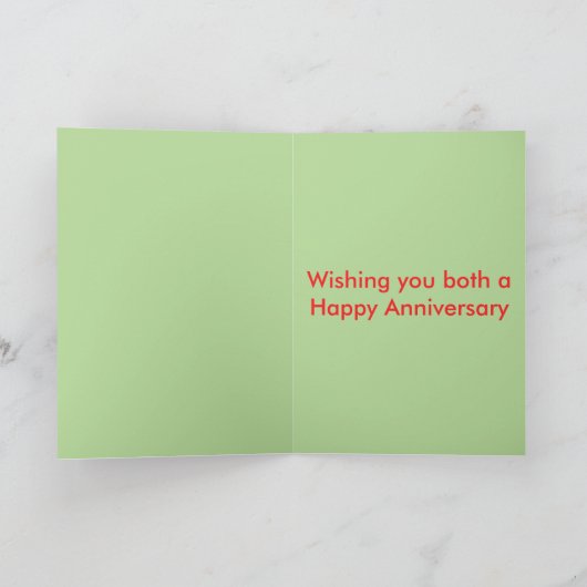 Niedliches Turtle Couple Personalisierter Jahresta Karte (Innenseite)