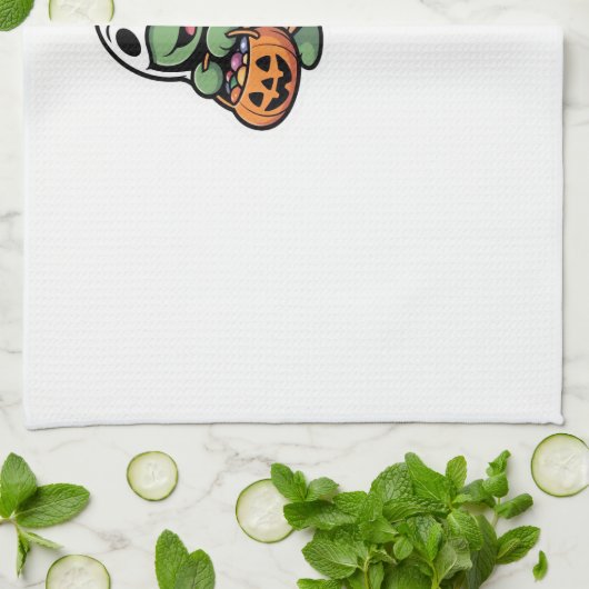 Niedliches Turtle Ghost Kostüm � Adortable Hallowe Geschirrtuch (Gefaltet)