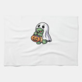 Niedliches Turtle Ghost Kostüm � Adortable Hallowe Geschirrtuch (Horizontal)
