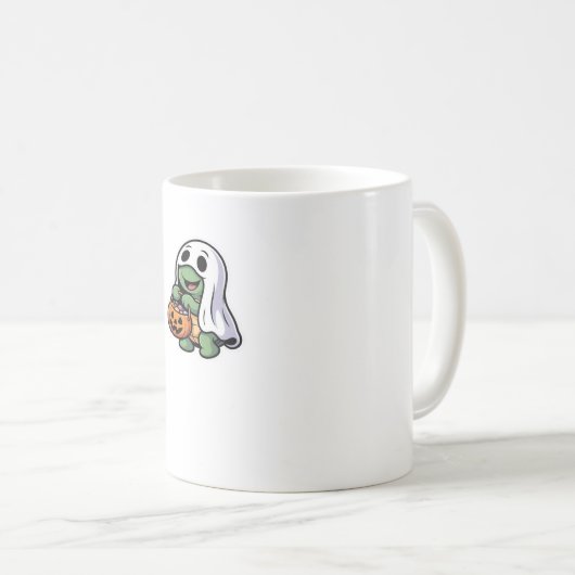 Niedliches Turtle Ghost Kostüm � Adortable Hallowe Kaffeetasse (VorderseiteRechts)