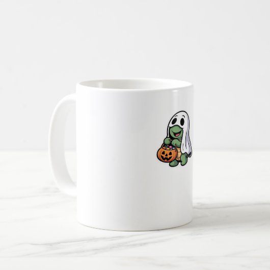 Niedliches Turtle Ghost Kostüm � Adortable Hallowe Kaffeetasse (Vorderseite Links)