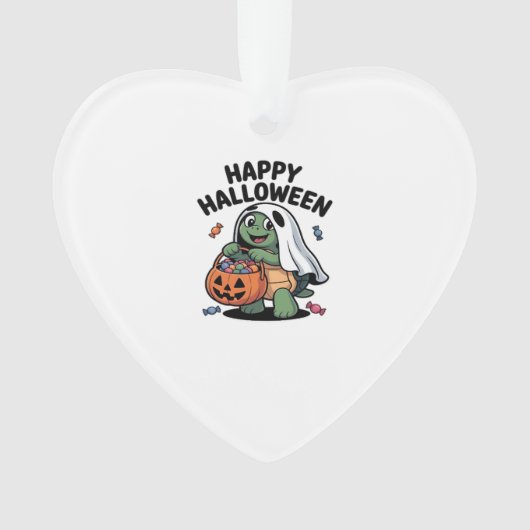 Niedliches Turtle Ghost Kostüm � Adortable Hallowe Ornament (Vorderseite)