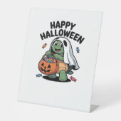 Niedliches Turtle Ghost Kostüm � Adortable Hallowe Sockelschild (Vorderseite)