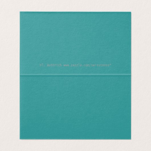 Niedliches Tutor-Chalk-Strichmännchen zu Green Visitenkarten (Innenseite Aufgefaltet)