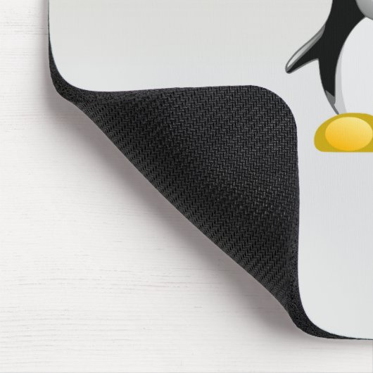 Niedliches Tux-Grau Mousepad (Ecke)