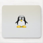 Niedliches Tux-Grau Mousepad (Vorne)