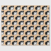 niedliches Tuxedo-Katzenmuster Geschenkpapier (Flach)