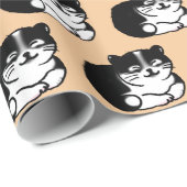 niedliches Tuxedo-Katzenmuster Geschenkpapier (Rolleneckpunkt)
