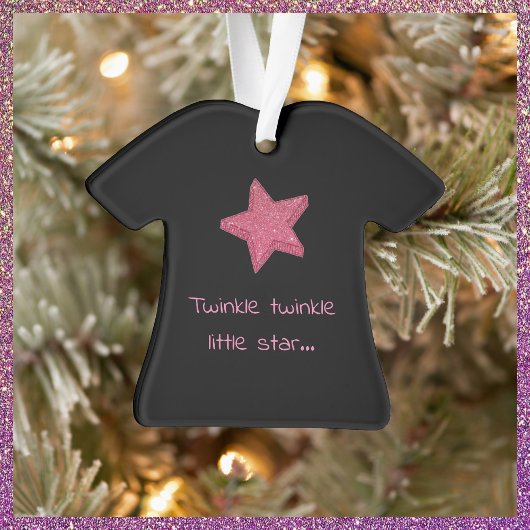 Niedliches Twinkle Little Star Black and Pink Orna Ornament
