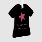 Niedliches Twinkle Little Star Black and Pink Orna Ornament (Vorderseite)