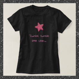Niedliches Twinkle Little Star Black und Pink T-Shirt