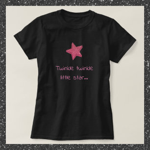 Niedliches Twinkle Little Star Black und Pink T-Shirt