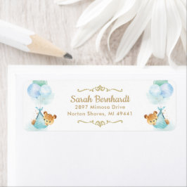 Niedliches Twins Boys Teddy Bears Baby Showlabel