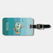 Niedliches U-Boot mit Google Eyes Gepäckanhänger (Vorderseite horizontal)