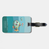 Niedliches U-Boot mit Google Eyes Gepäckanhänger (Rückseite horizontal)