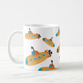 Niedliches U-Boot-Muster Kaffeetasse