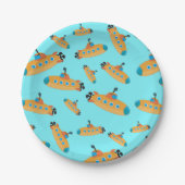 Niedliches U-Boot-Muster Kids-Party Pappteller (Vorderseite)