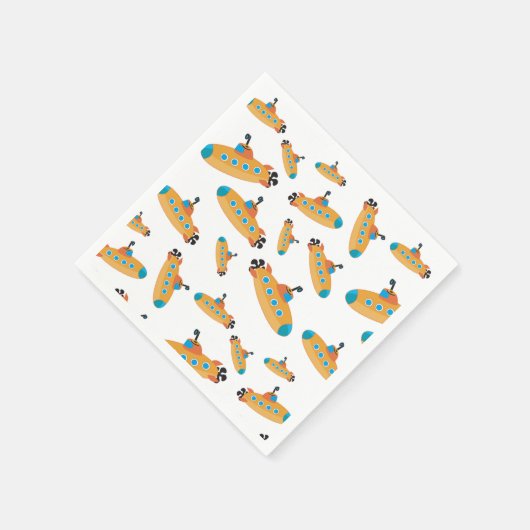 Niedliches U-Boot-Muster Kids-Party Serviette (Ecke)