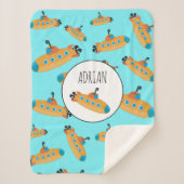 Niedliches U-Boot-Muster Sherpadecke (Vorderseite)