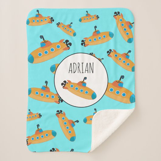 Niedliches U-Boot-Muster Sherpadecke (Vorderseite)