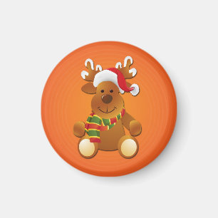 Niedliches u. lustiges Weihnachtsren Magnet