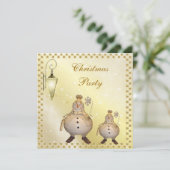 Niedliches u. nobles Snowman-WeihnachtsParty Einladung (Stehend Vorderseite)