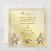 Niedliches u. nobles Snowman-WeihnachtsParty Einladung (Rückseite)