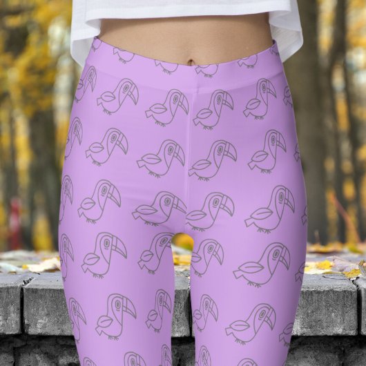 Niedliches Ube Toucan Bird-Muster Leggings