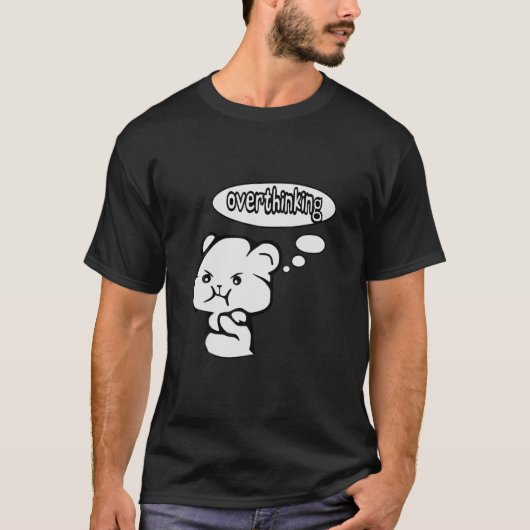 Niedliches Überdenken Angst T-Shirt (Vorderseite)