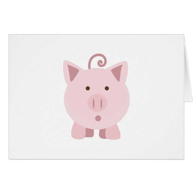 Niedliches überraschtes Schwein (Vorderseite (Horizontal))