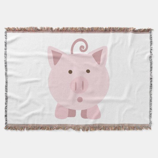 Niedliches überraschtes Schwein Decke (Vorderseite)