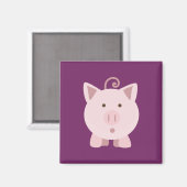 Niedliches überraschtes Schwein Magnet (Vorderseite/Rückseite)