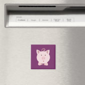 Niedliches überraschtes Schwein Magnet (In Situ (Geschirrspüler))