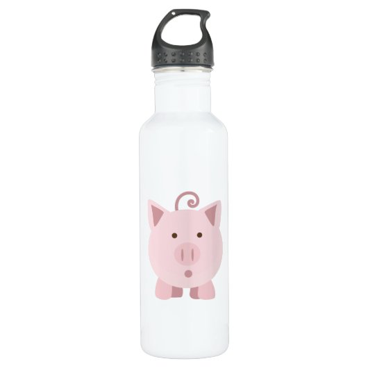 Niedliches überraschtes Schwein Trinkflasche (Vorderseite)