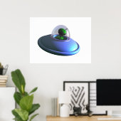 Niedliches UFO-Poster Poster (Heimbüro)