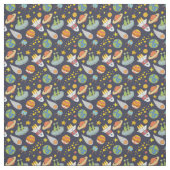 Niedliches UFO-Weltraumflugmuster Stoff (Muster)