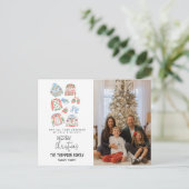 Niedliches Ugly Sweater Frohe Weihnachtsfeiertage  Feiertagspostkarte (Stehend Vorderseite)