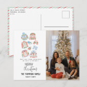 Niedliches Ugly Sweater Frohe Weihnachtsfeiertage  Feiertagspostkarte (Vorne/Hinten)