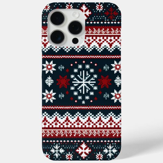 Niedliches Ugly Sweater Muster Weihnachten Case-Mate iPhone Hülle (Rückseite)