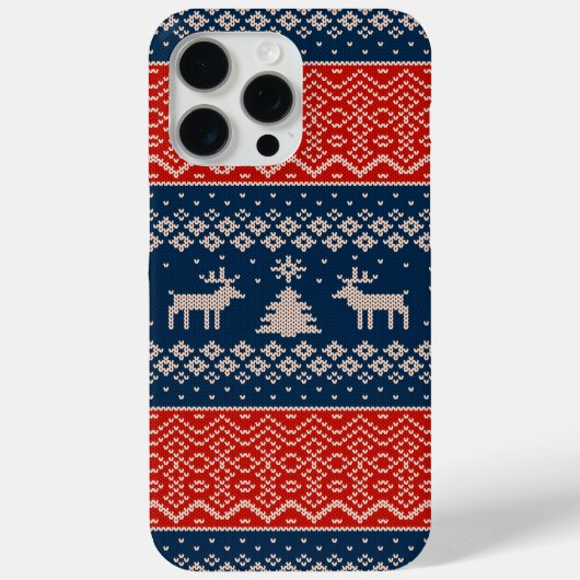 Niedliches Ugly Sweater Muster Weihnachten Case-Mate iPhone Hülle (Rückseite)