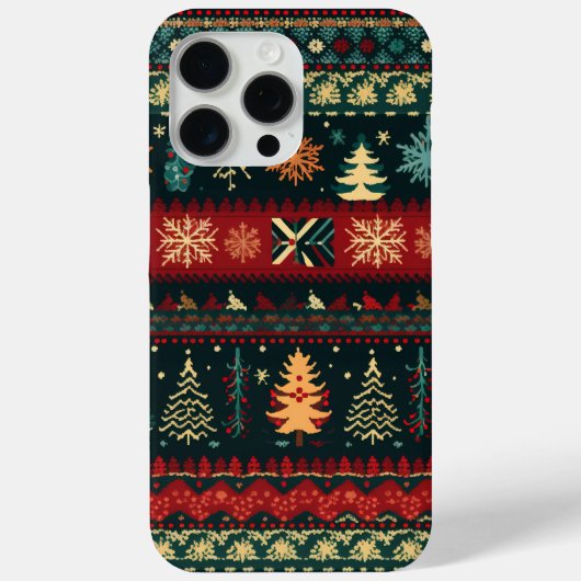 Niedliches Ugly Sweater Muster Weihnachten Case-Mate iPhone Hülle (Rückseite)