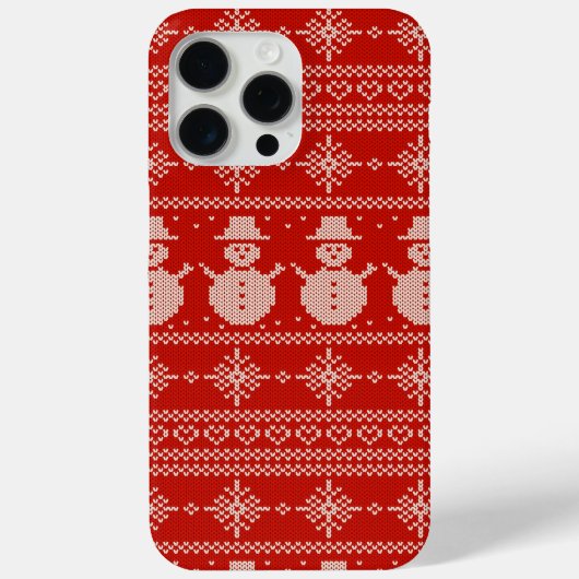 Niedliches Ugly Sweater Muster Weihnachten Case-Mate iPhone Hülle (Rückseite)