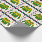 Niedliches Ugly Sweater Muster Weihnachtsgeschenk Geschenkpapier (Ecke)