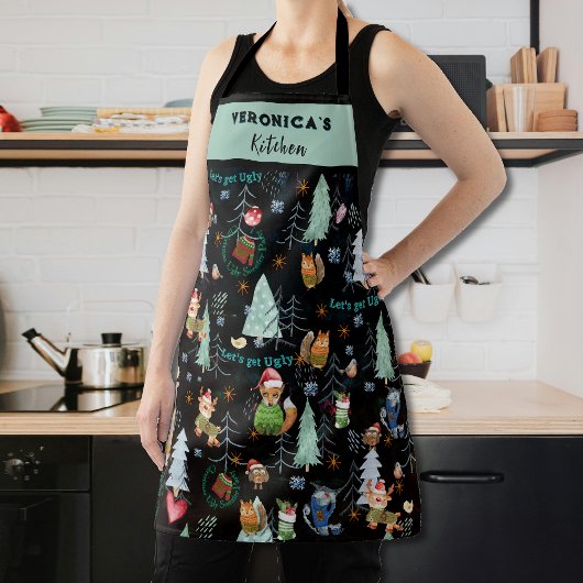 Niedliches Ugly Sweater Party Schürze