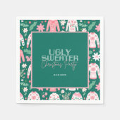 Niedliches Ugly Sweater Party Serviette (Vorderseite)