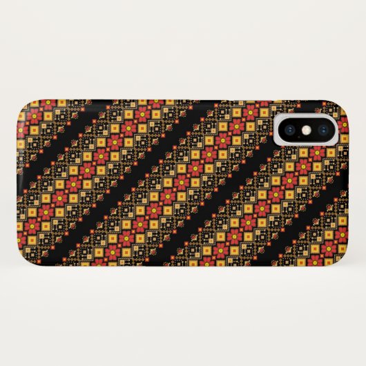 Niedliches ukrainisches Blumenmuster-Design Case-Mate iPhone Hülle (Rückseite (Horizontal))