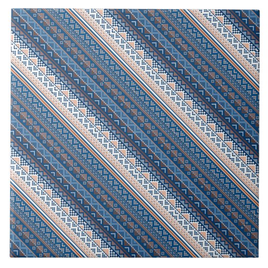 Niedliches ukrainisches Muster Fliese (Vorderseite)