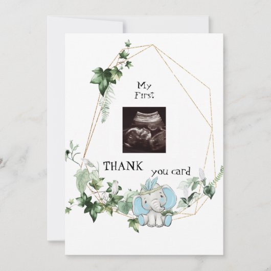 Niedliches Ultraschallgerät dank Baby Boy Viewpoin Dankeskarte (Vorderseite)