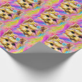 Niedliches und Adorable Baby Yorkie Geschenkpapier (Ecke)