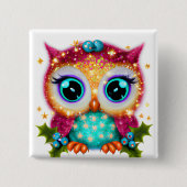 Niedliches und Adorable Kawaii Baby Owl Button (Vorderseite)